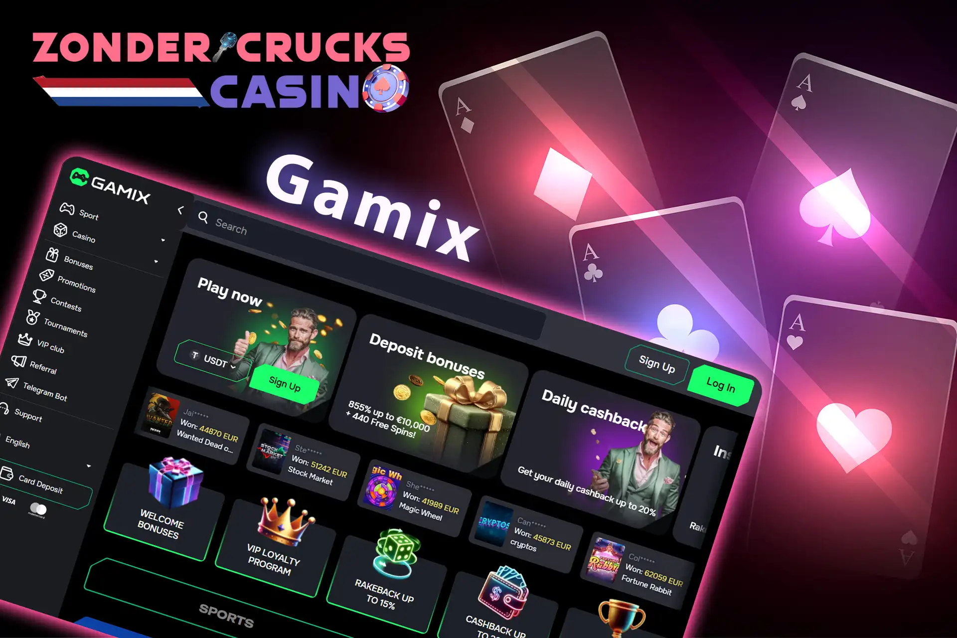 Gamix bookmaker zonder Cruks